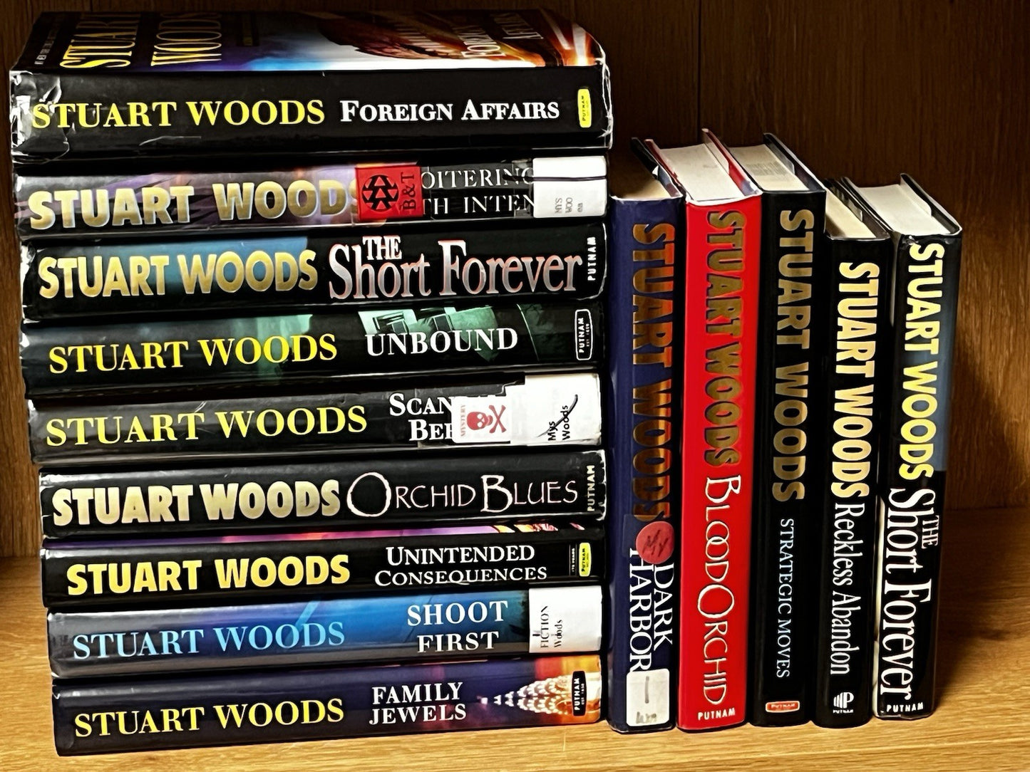 Stuart Woods Book Lot Hardcover Lot of 14 Family Jewel, Orchid Blue, Unbound…