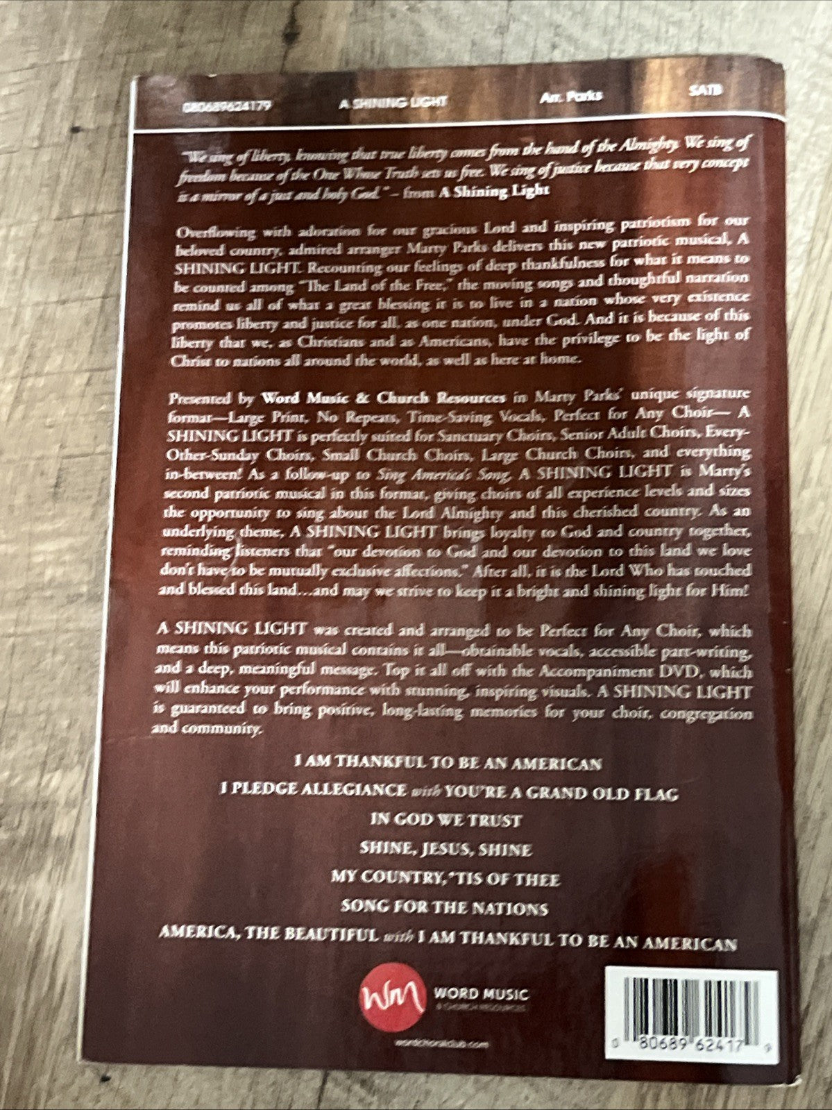 A Shining Light : A Musical Tribute to Freedom Book Marry Parks