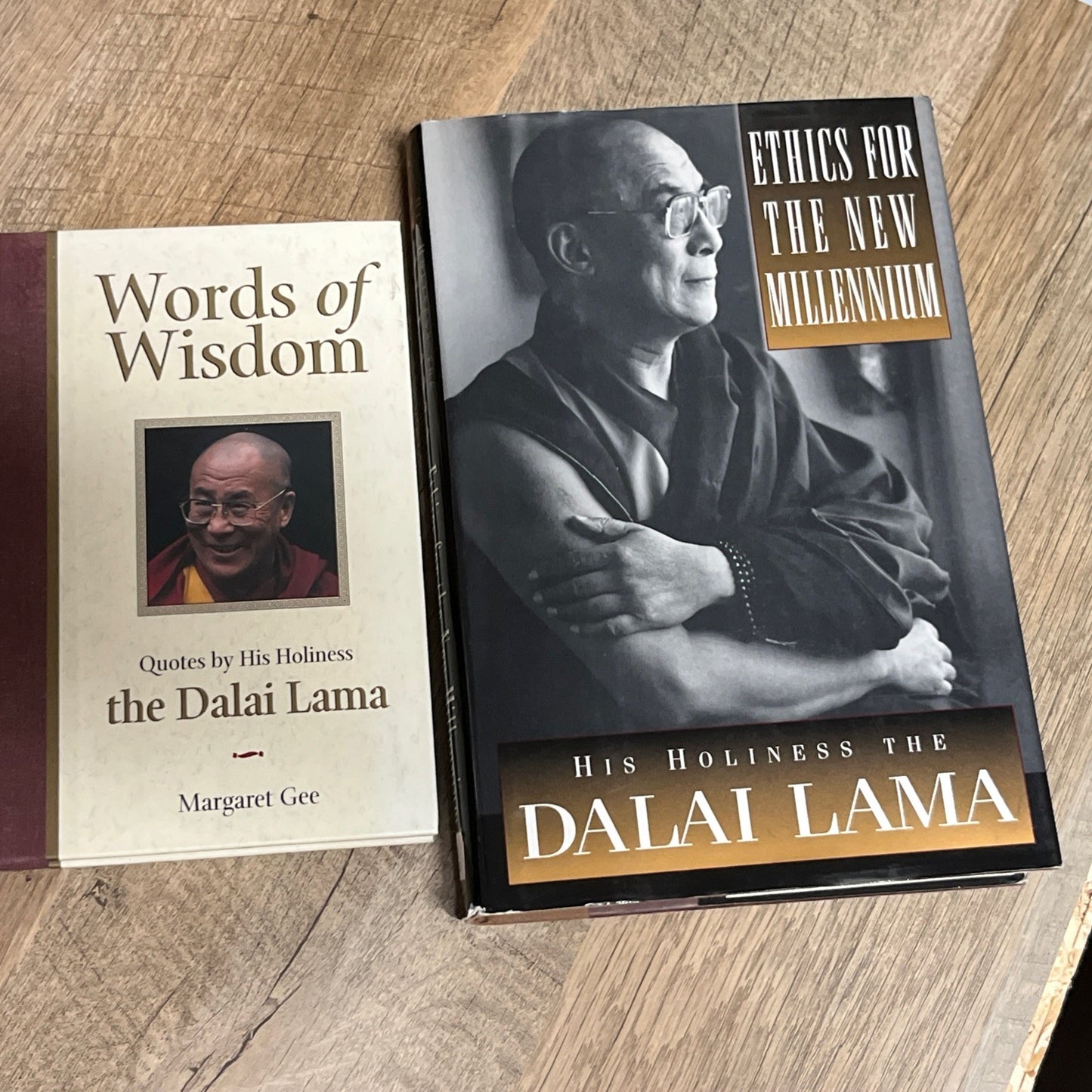 Lot of 2 - Various Dalai Lama Hardcover Words Of Wisdom And Ethics For The ..