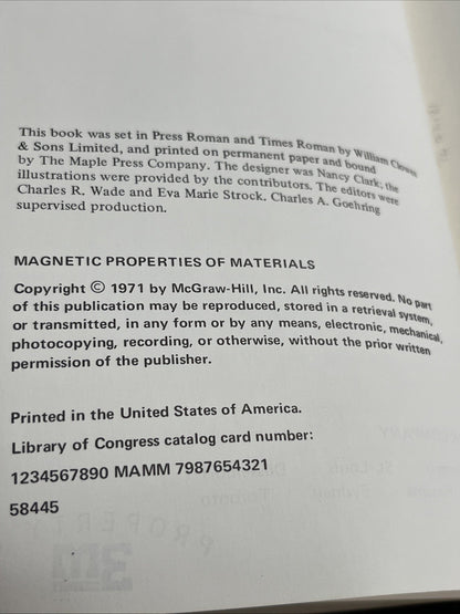 Magnetic Properties of Materials By Jan Smit (Vol 13)