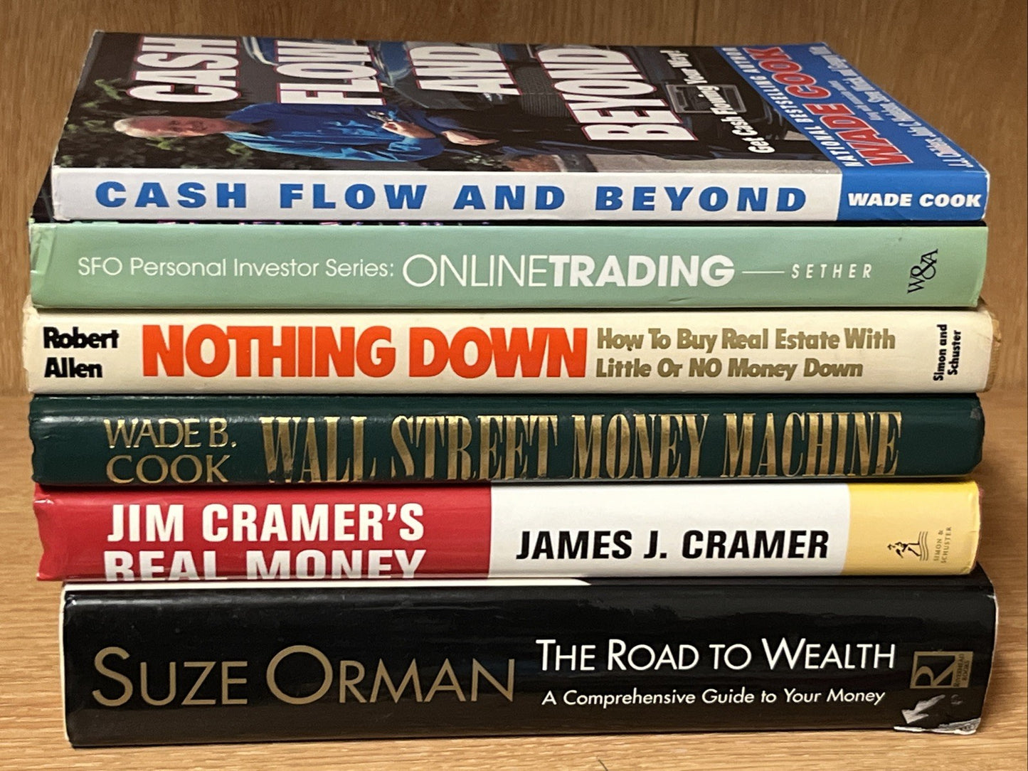Lot of 5 Business Book,Real Estate Investment, Wealth,Stock Trading, No Money