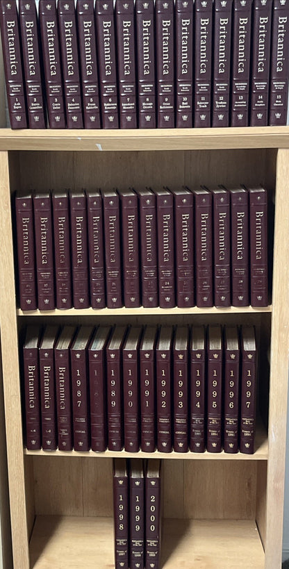 Encyclopedia Britannica 15th ANNIVERSARY Ed Sets 47 pc Guide| Annual|Events 1987