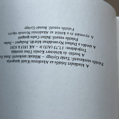 VILÁGNÉZET KORA (The Age of the Worldview) Kiss Endre