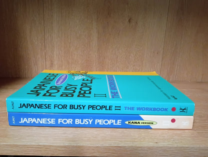 JAPANESE FOR BUSY PEOPLE Volume II & II Workbook (KANA VERSION) Lot of 2