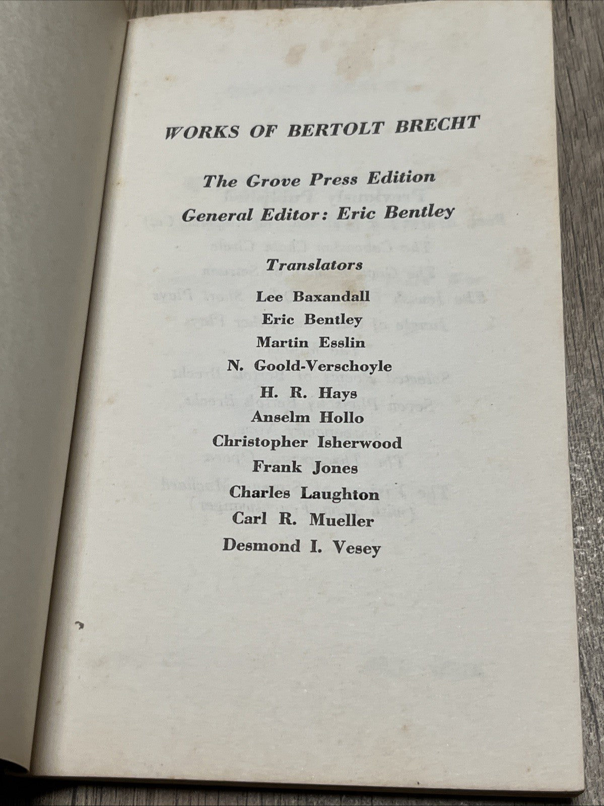 Eric Bentley Lot of 2 Bertolt Brecht English Version & Naked Masks 5 Plays Luigi