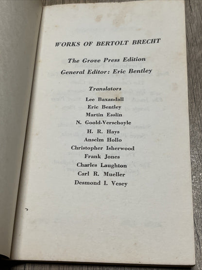 Eric Bentley Lot of 2 Bertolt Brecht English Version & Naked Masks 5 Plays Luigi
