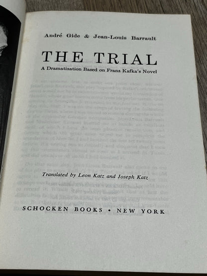 The Trial: A Dramatization Based on Kafka's Novel by Andre Gide & Jean- Louis  B