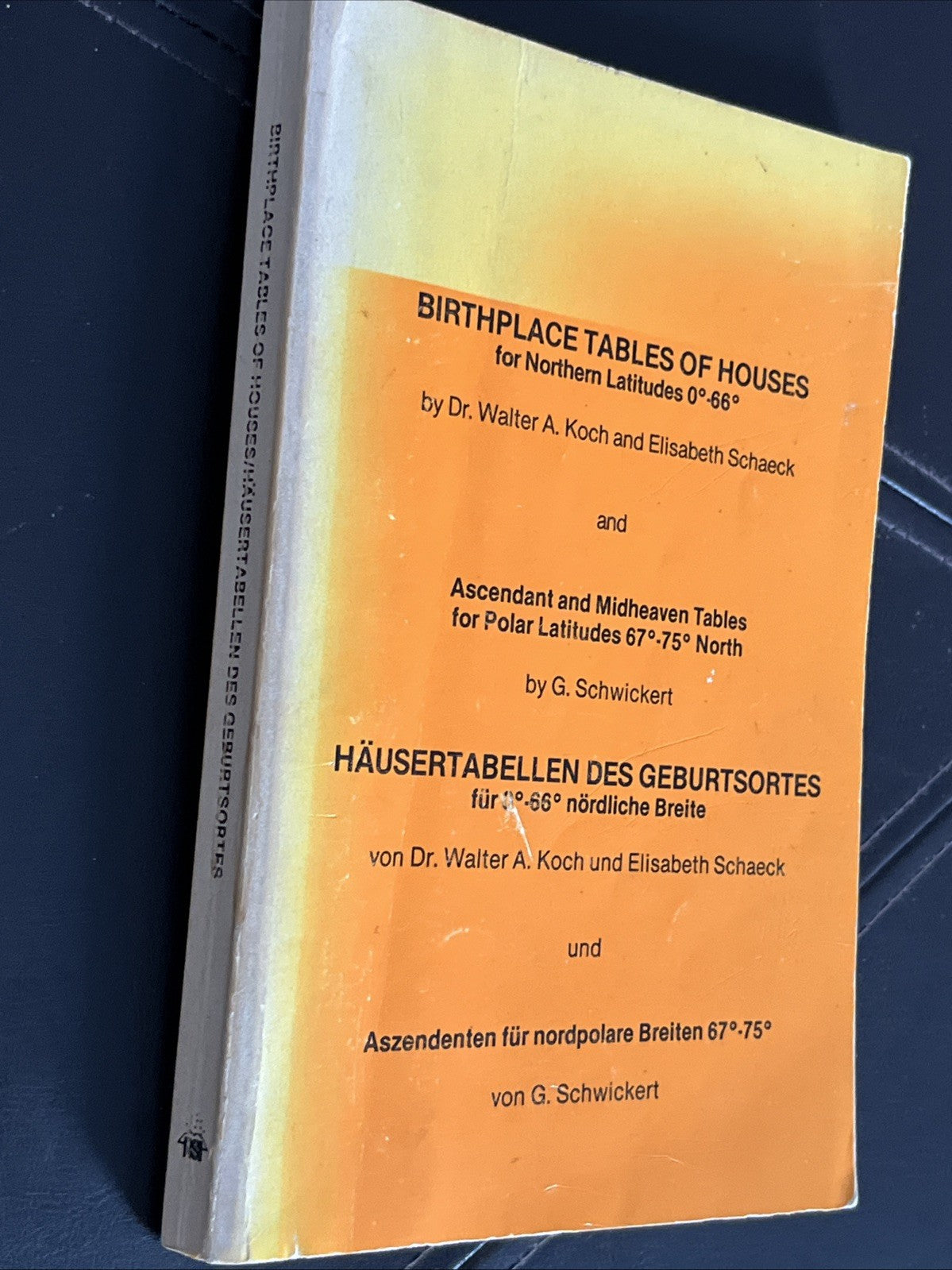 Birthplace Tables of Houses for Northern Latitudes 0°-66° by Dr. Walter A. Koch
