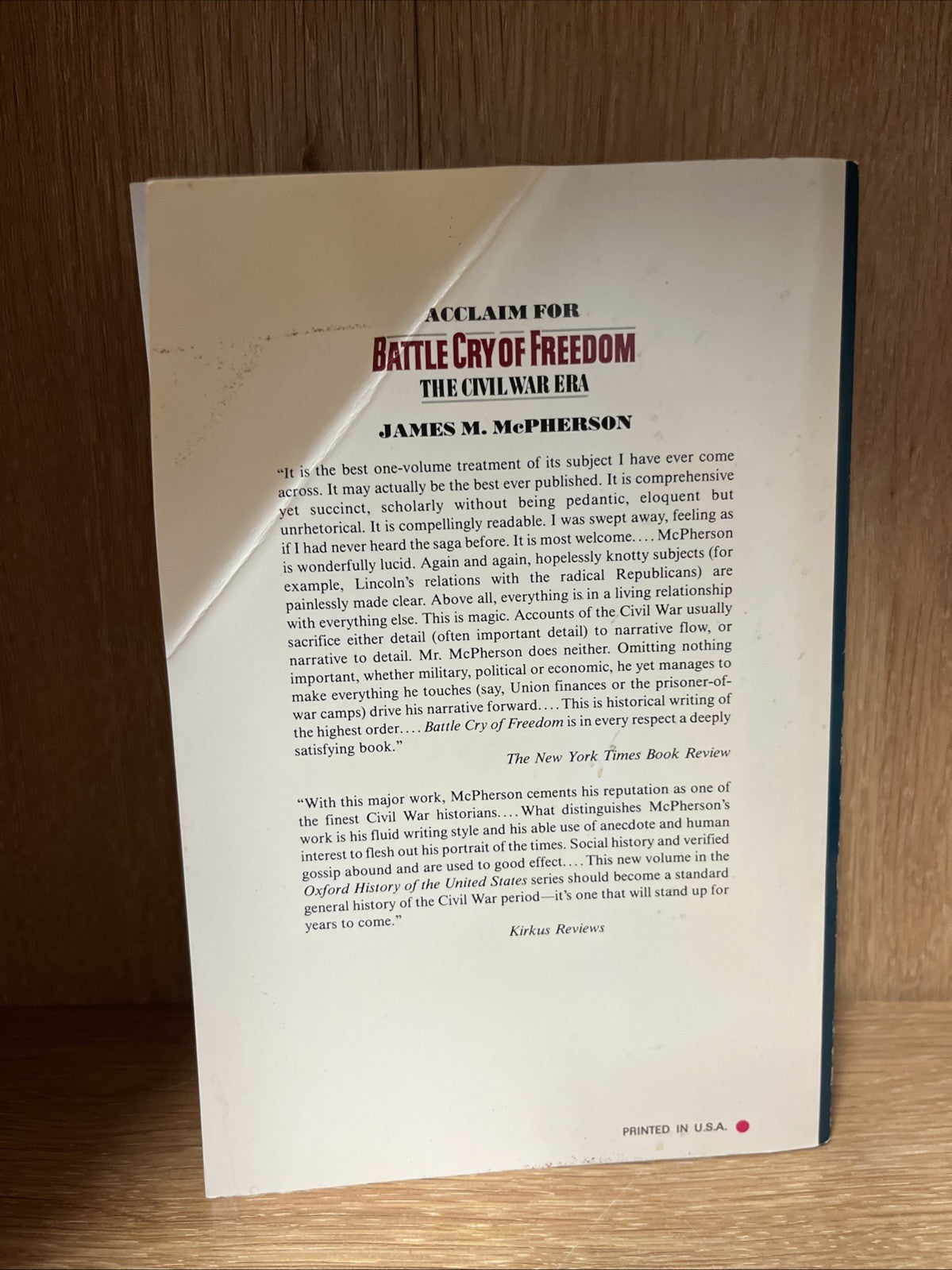 James McPherson, Battle Cry of Freedom, Civil War Era Oxford History