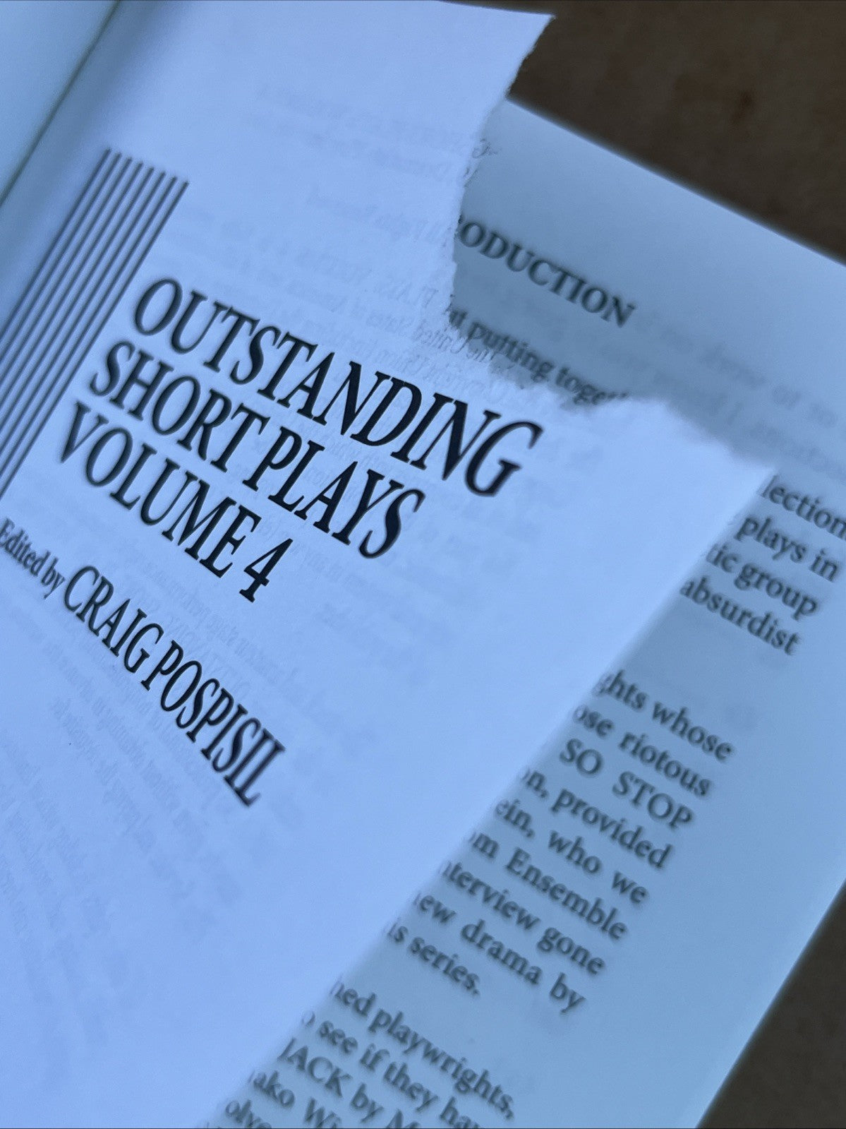 OUTSTANDING SHORT PLAYS VOLUME 4 By Craig Pospisil