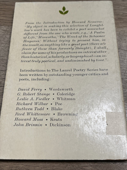 Longfellow The Laurel Poetry Series 1st Ed by Henry Longfellow from Dell 1959