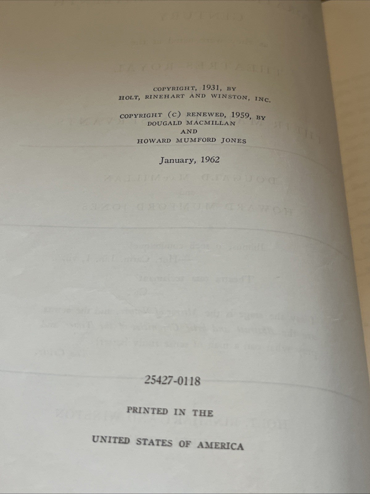 Plays Of The Restoration And Eighteenth Century Macmillan And Jones  ( 1962 )