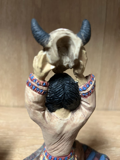 Native American India Family Figurine Details Decoration,hand paint 3 In Lot