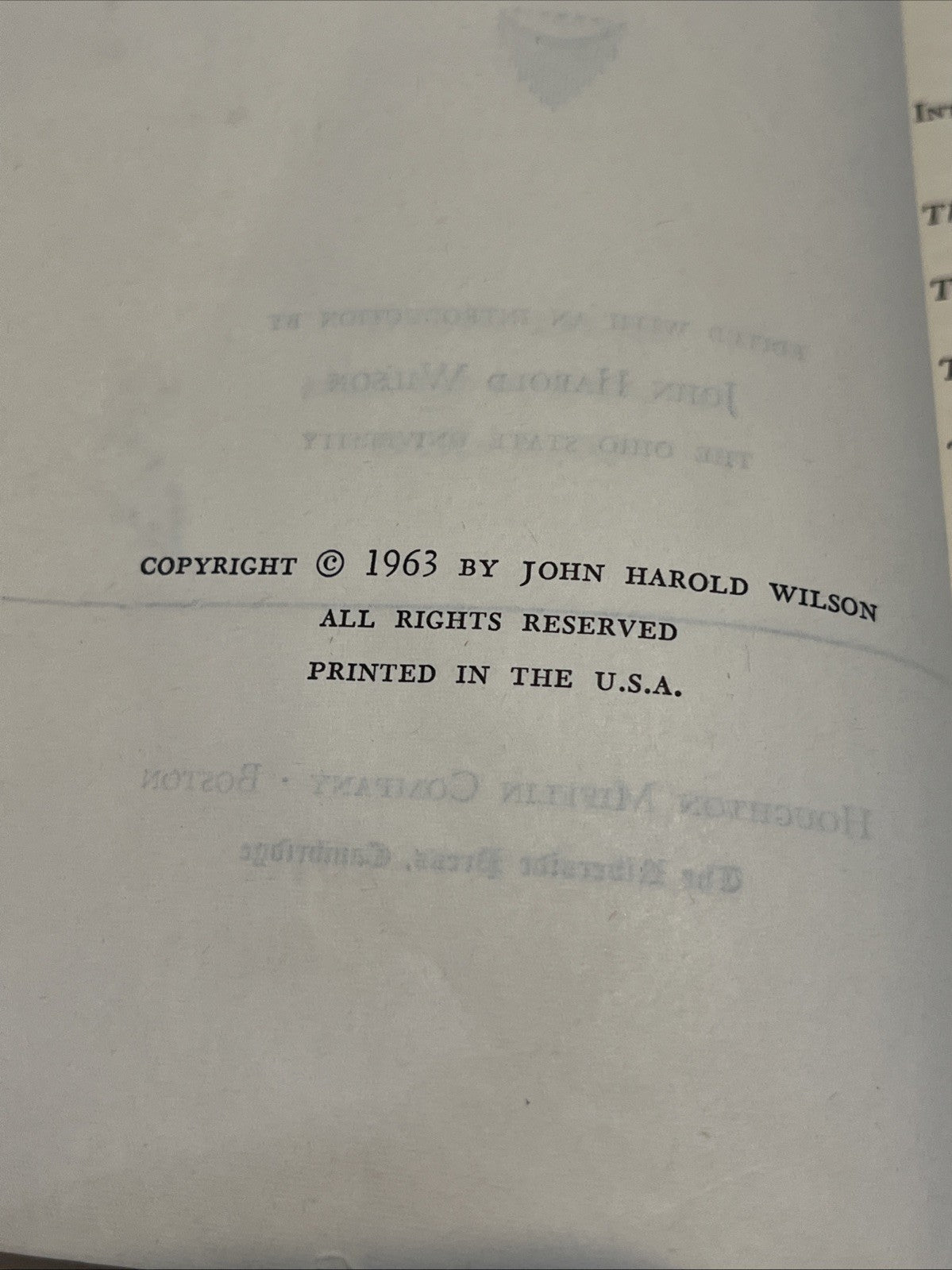 Six Eighteenth Century Plays by John Harold Wilson 1963