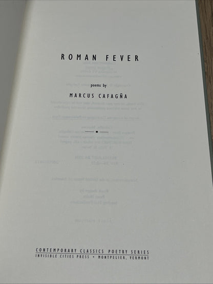 ROMAN FEVER (CONTEMPORARY CLASSICS POETRY SERIES) By Marcus Cafagna - Hardcover