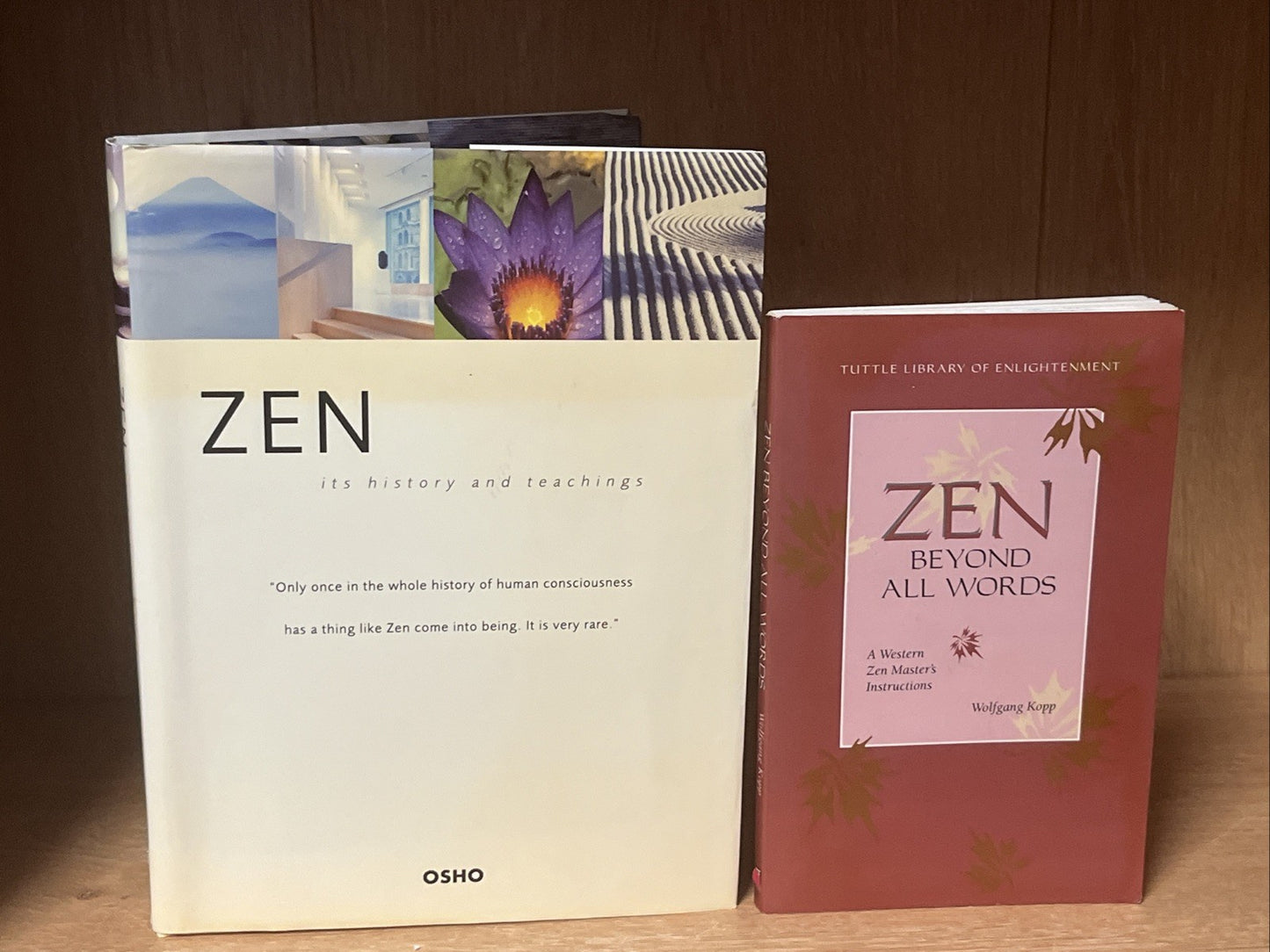 Zen Book Lot of 2  Wolfgang Kopp & OSHO Zen History Teaching Human Consciousness