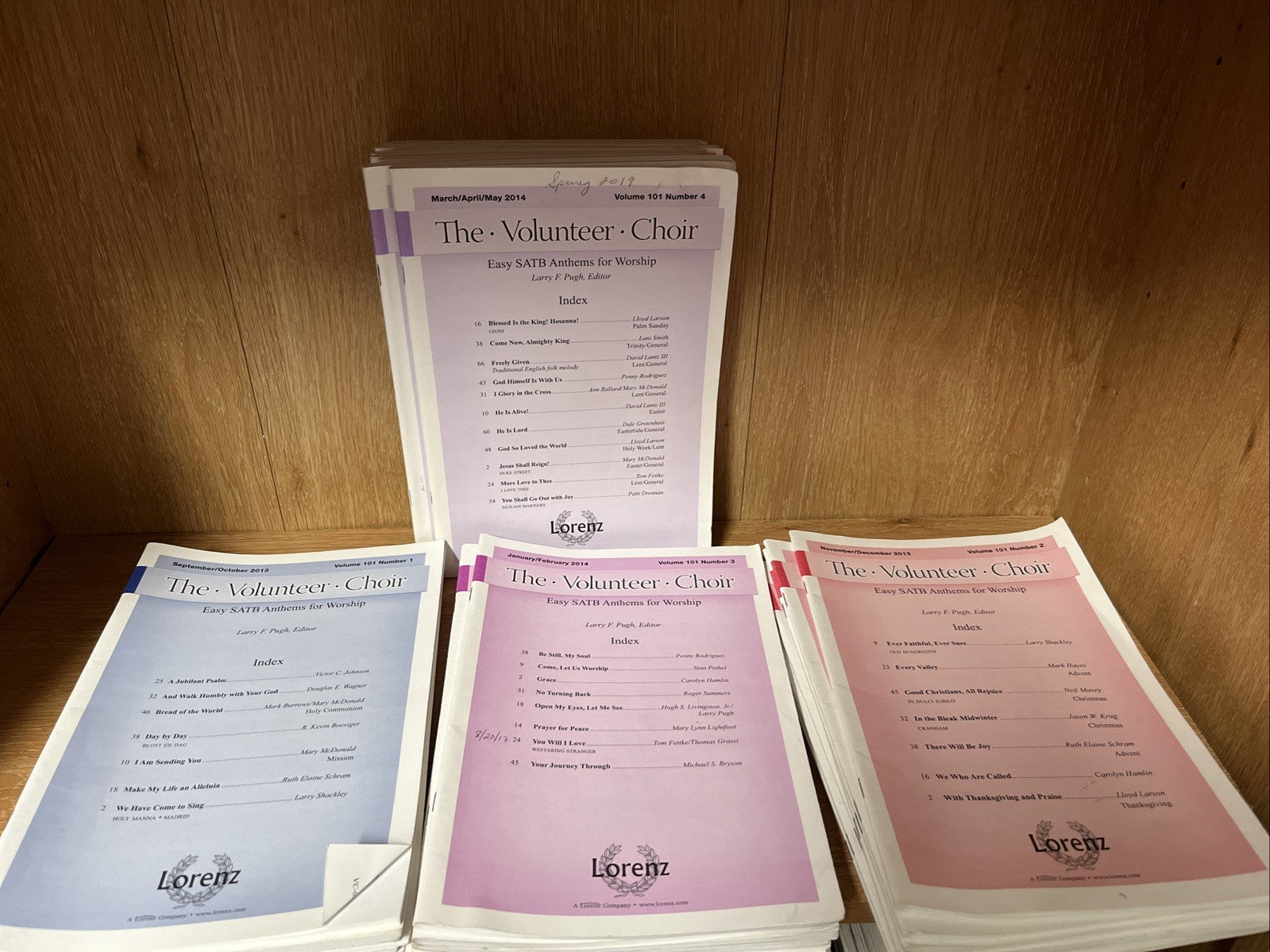 32 Lot The Volunteer Choir Volume 101. Number 1-4 Jan-Dec 2013 -2014 SATB Anthem