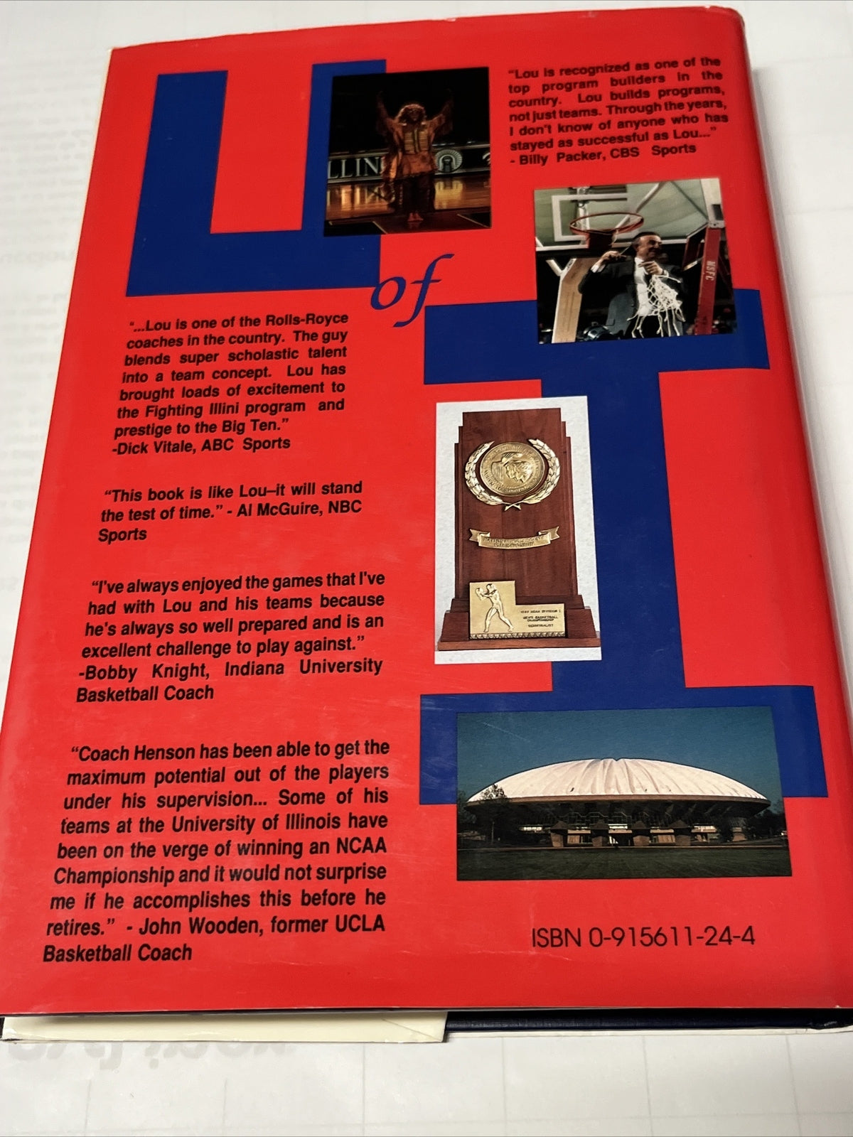 Lou Henson Winning at Illinois  1st Edition Signed Copy Hardcover 1989