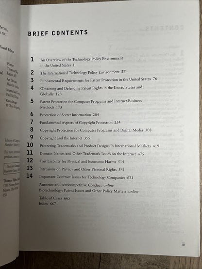 Legal Aspects of Managing Technology 4th Edition Burgunder, Lee B.
