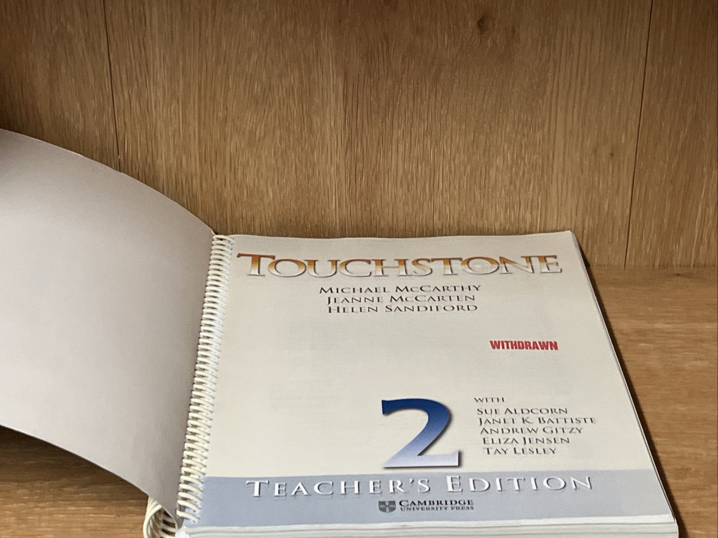 Touchstone Teacher's Edition 2 Teachers Book with Audio Cd by Michael McCarthy