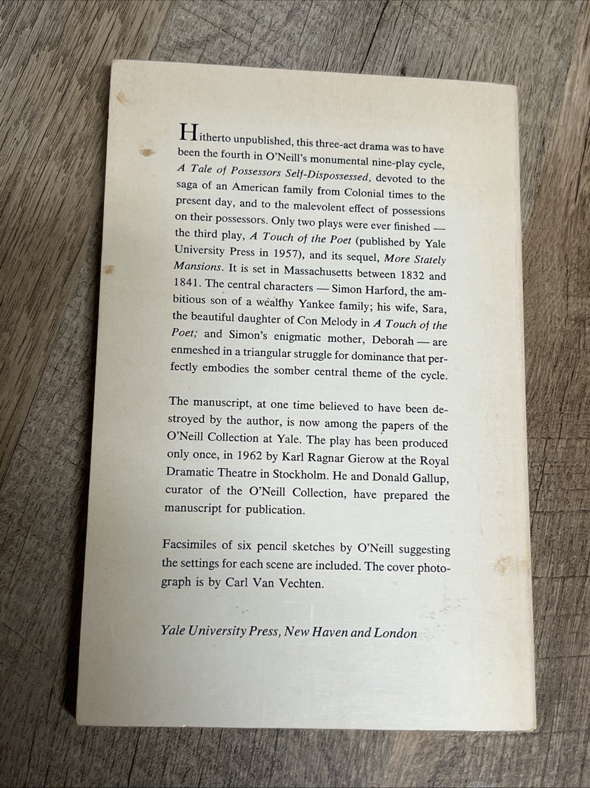 More Stately Mansions 1st Edition Eugene O'Neill ~ 1964, Yale University,