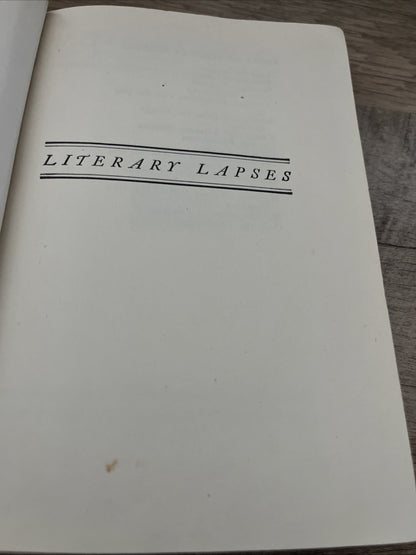Literary Lapses by Stephen Leacock