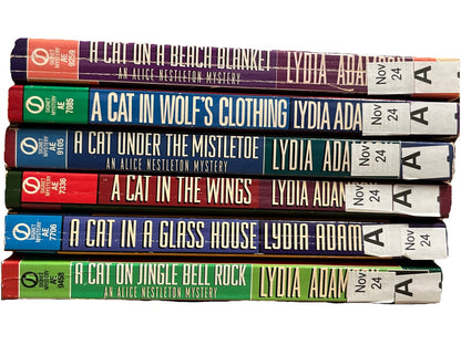 Lydia Adamson Book Lot Cat Mystery Alice Nestleton Lot of 6 Paperback