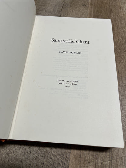 Wayne Howard Samavedic Chant 1st Edition 1977