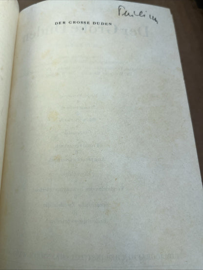 Der Grobe Duden Blidworterbuch Hardcover  Vintage German Book 1958