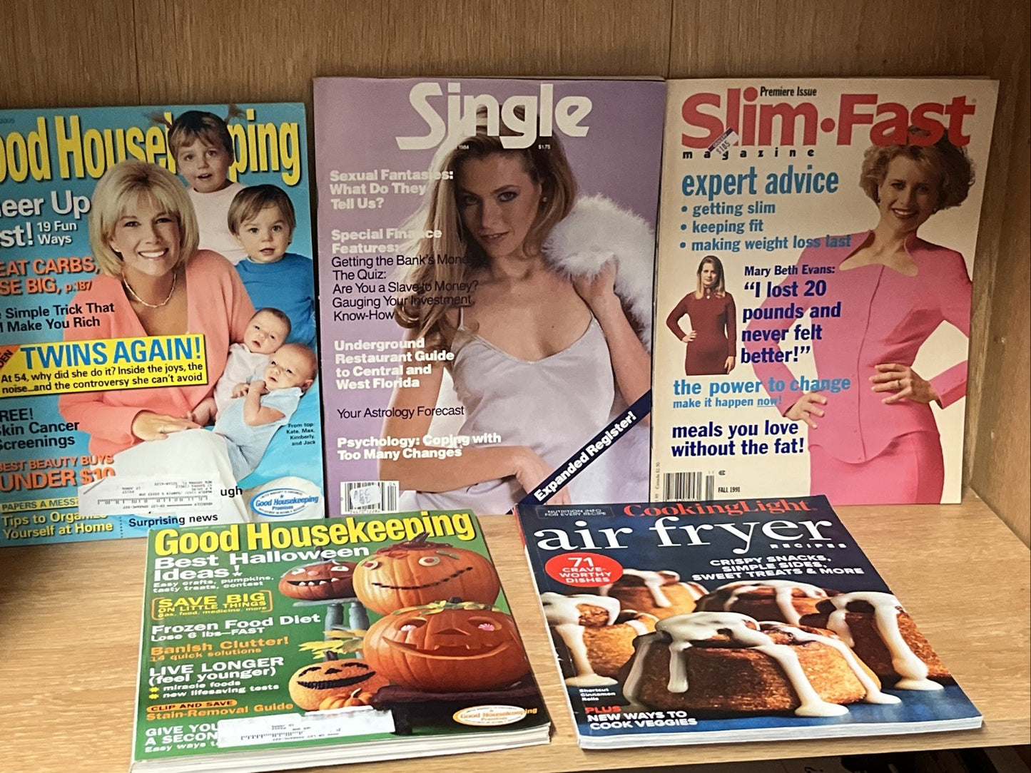 Lot of 6 Good Housekeeping | Single | Slim Fast Issue | Cooking Light | Magazine