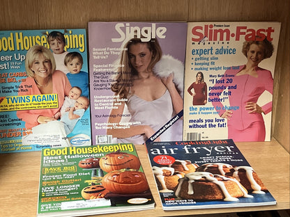 Lot of 6 Good Housekeeping | Single | Slim Fast Issue | Cooking Light | Magazine