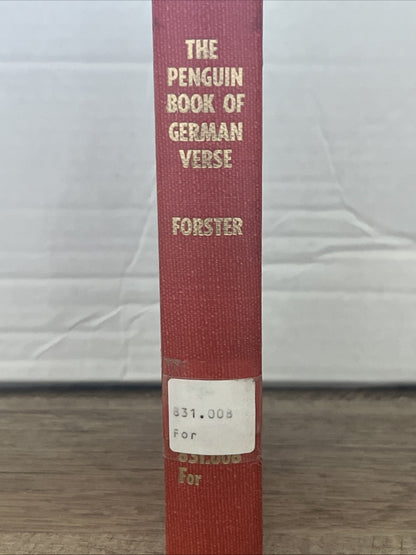 the penguin book of german verse by leonard foster 1959