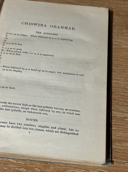 A Dictionary with Notes on the Grammar of The Mashona Language Chiswina 1911