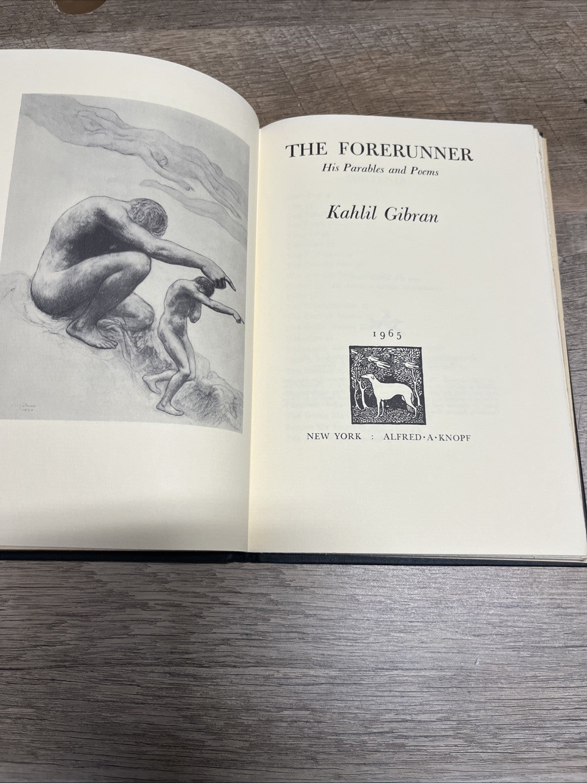The Forerunner His Parables and  Poems Kahlil Gibran 14th Printing 1965