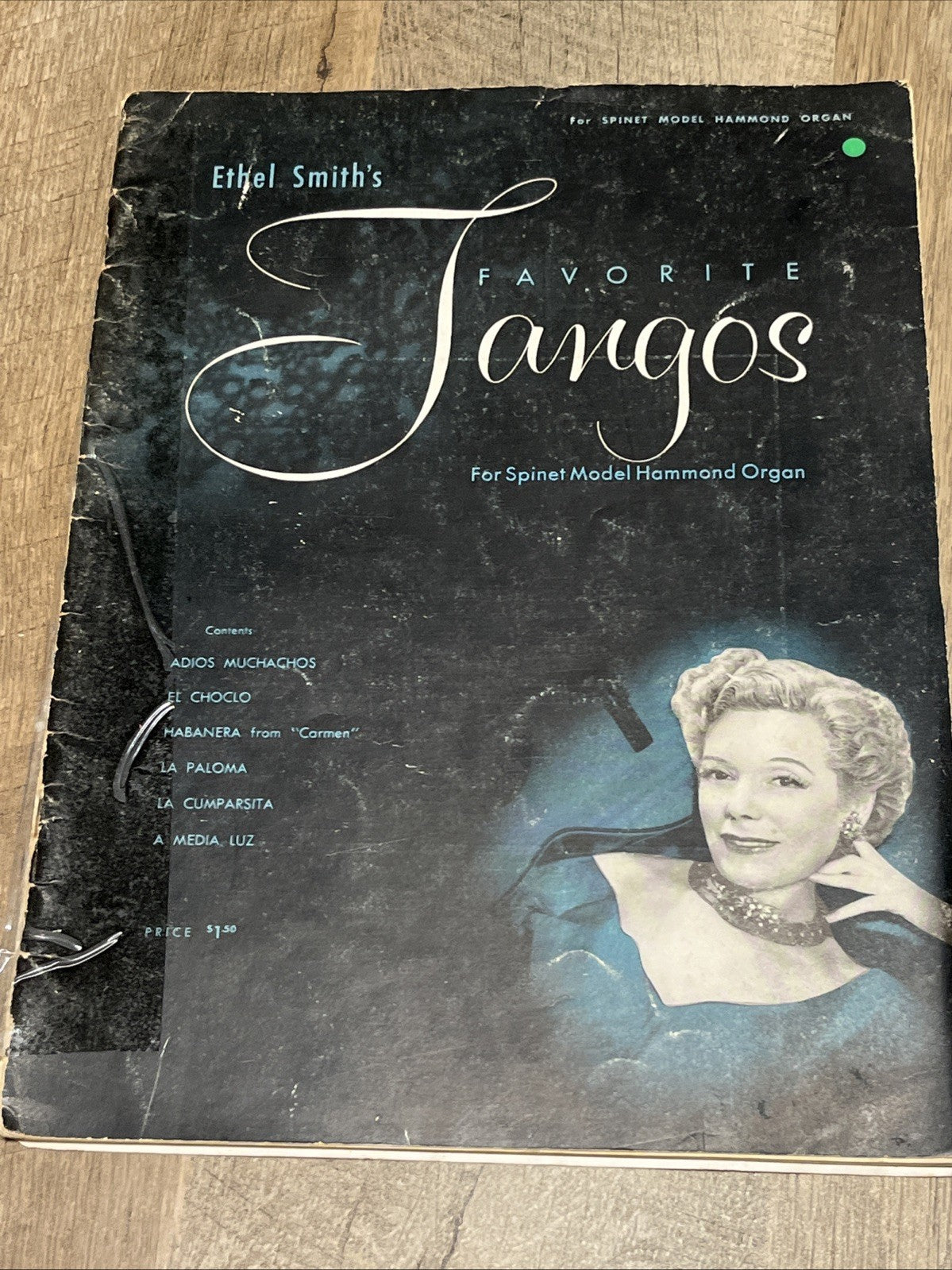 Ethel Smith's Favorite Tangos Songbook For Spinet Model Hammond Organ 1952