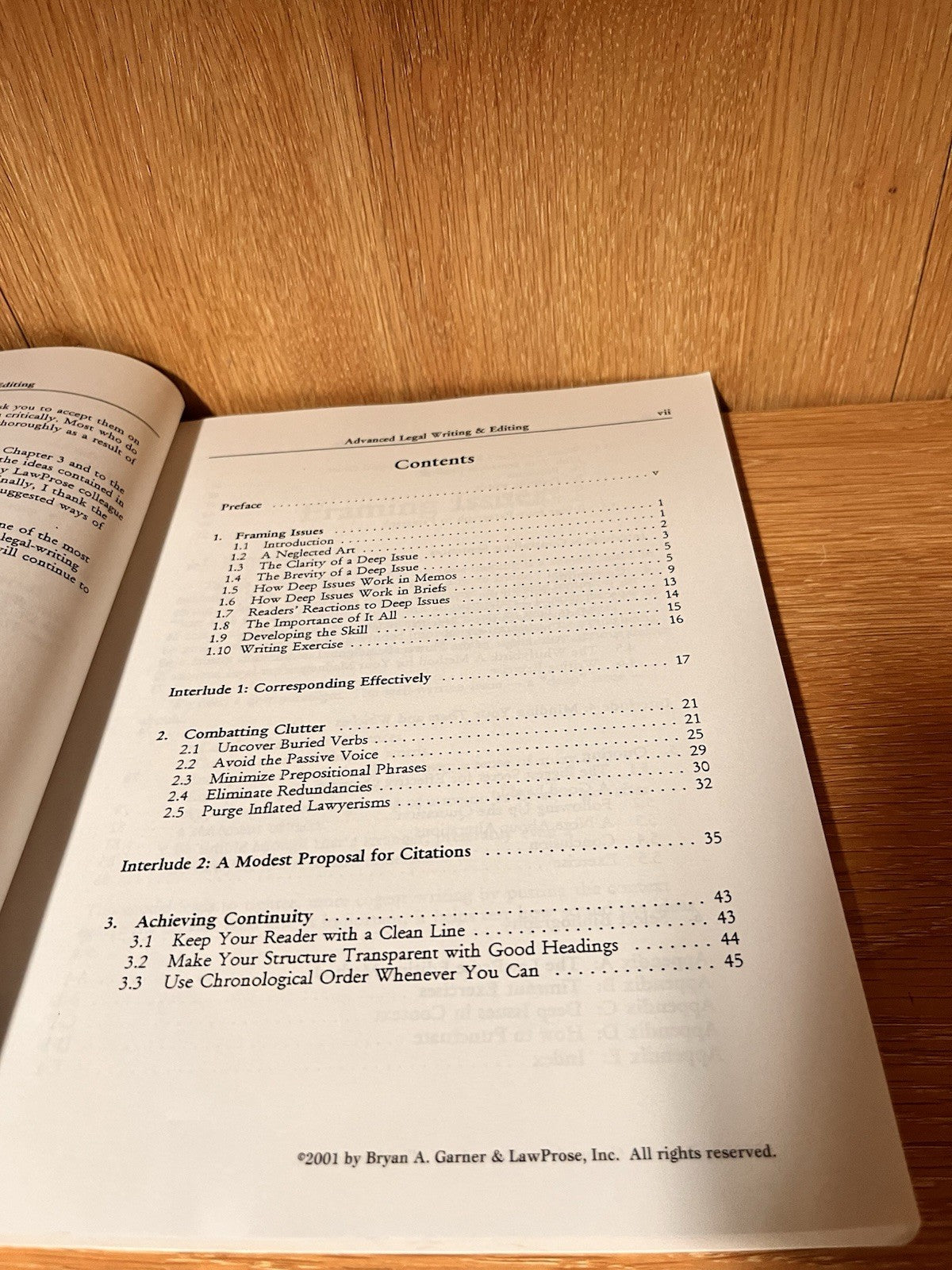 Advance Legal Writing & Editing by Bryan A Garner (2001)