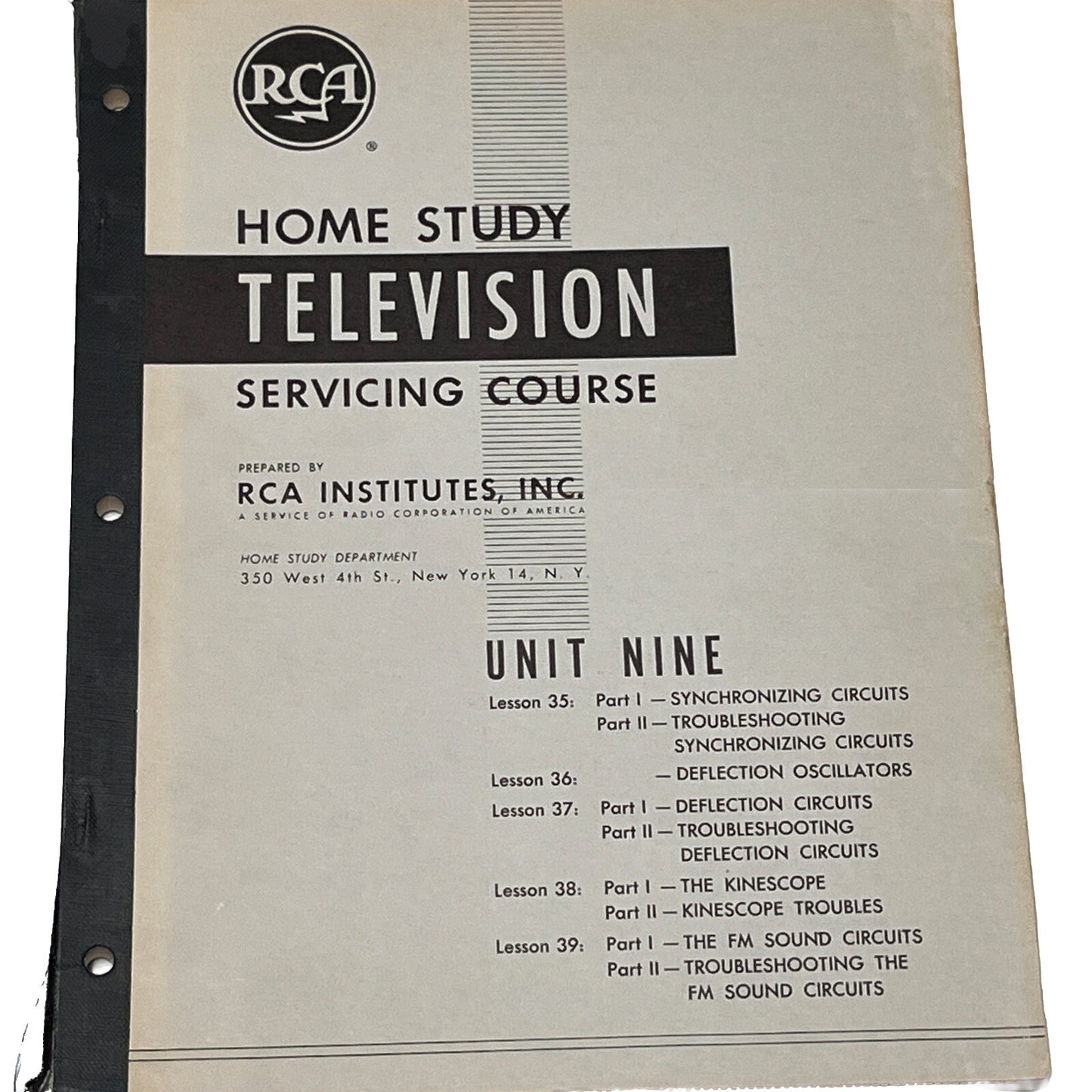 RCA Home Study Television Servicing Course, Unit Nine 1952