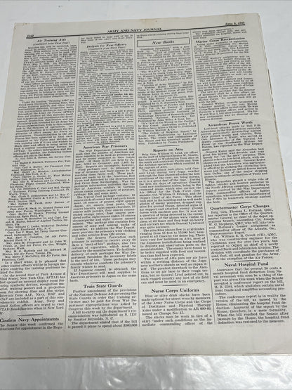 Army Navy Journal Washington DC Vol. 80, No 40, June 5, 1943￼