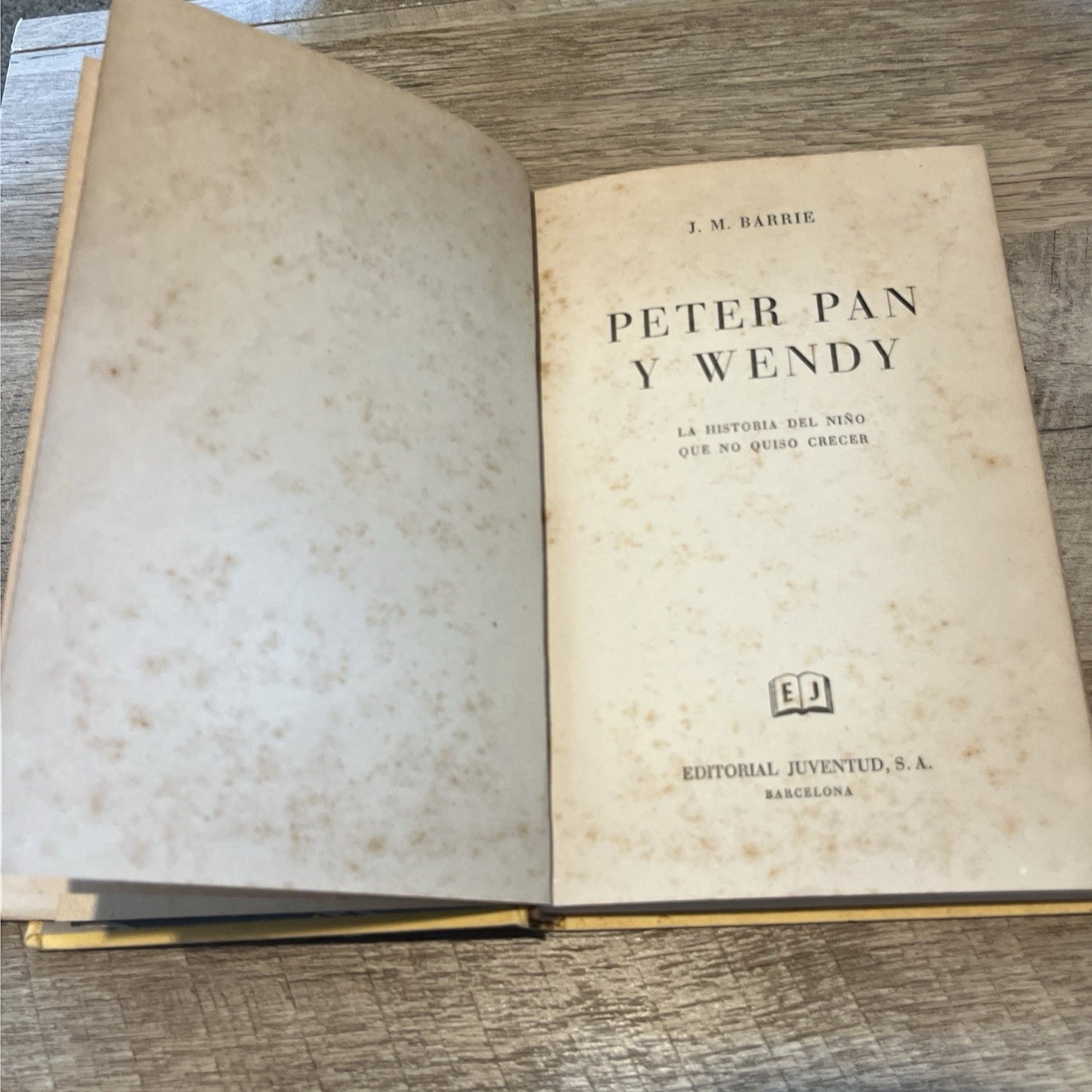 Peter Pan y Wendy j.m. barrie Very Rare Spanish Edition 1961