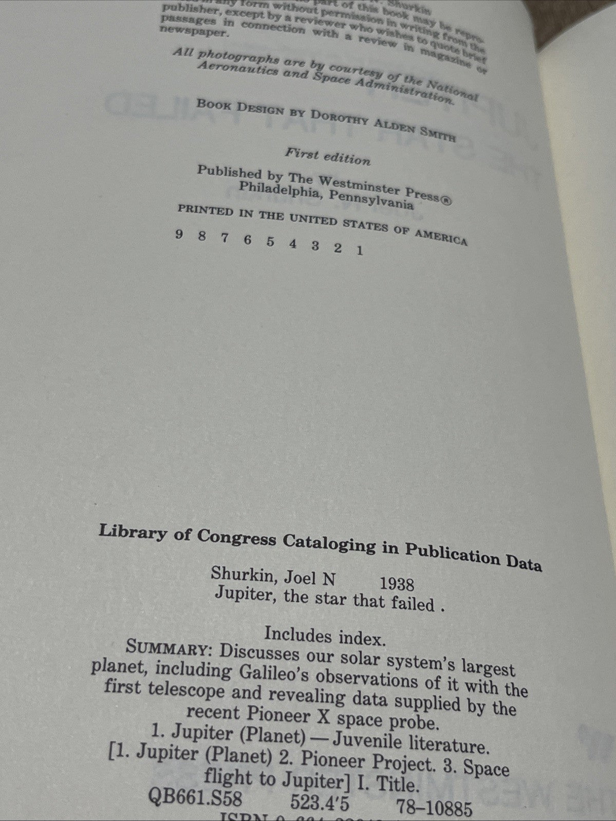 Jupiter-The Star That Failed by Joel N. Shurkin ; First Edition ( 1979 )
