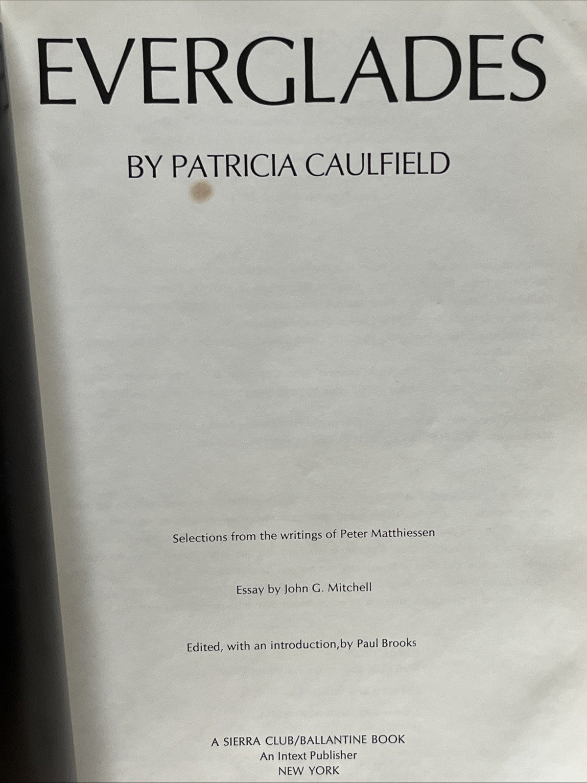 Everglades book 1971 first printing Sierra Club by Patricia Caulfield