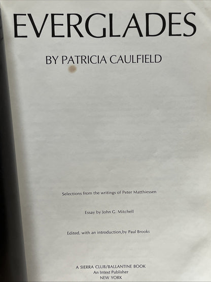 Everglades book 1971 first printing Sierra Club by Patricia Caulfield