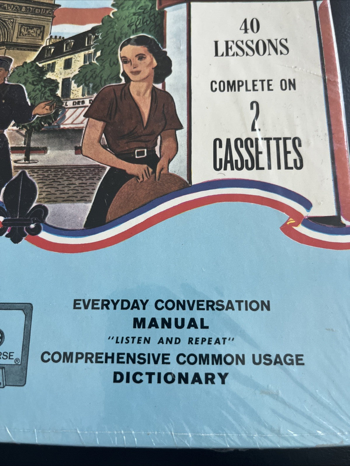 LIVING FRENCH Cassette Edition Complete Language Course 40 Lessons, 2 Cassettes