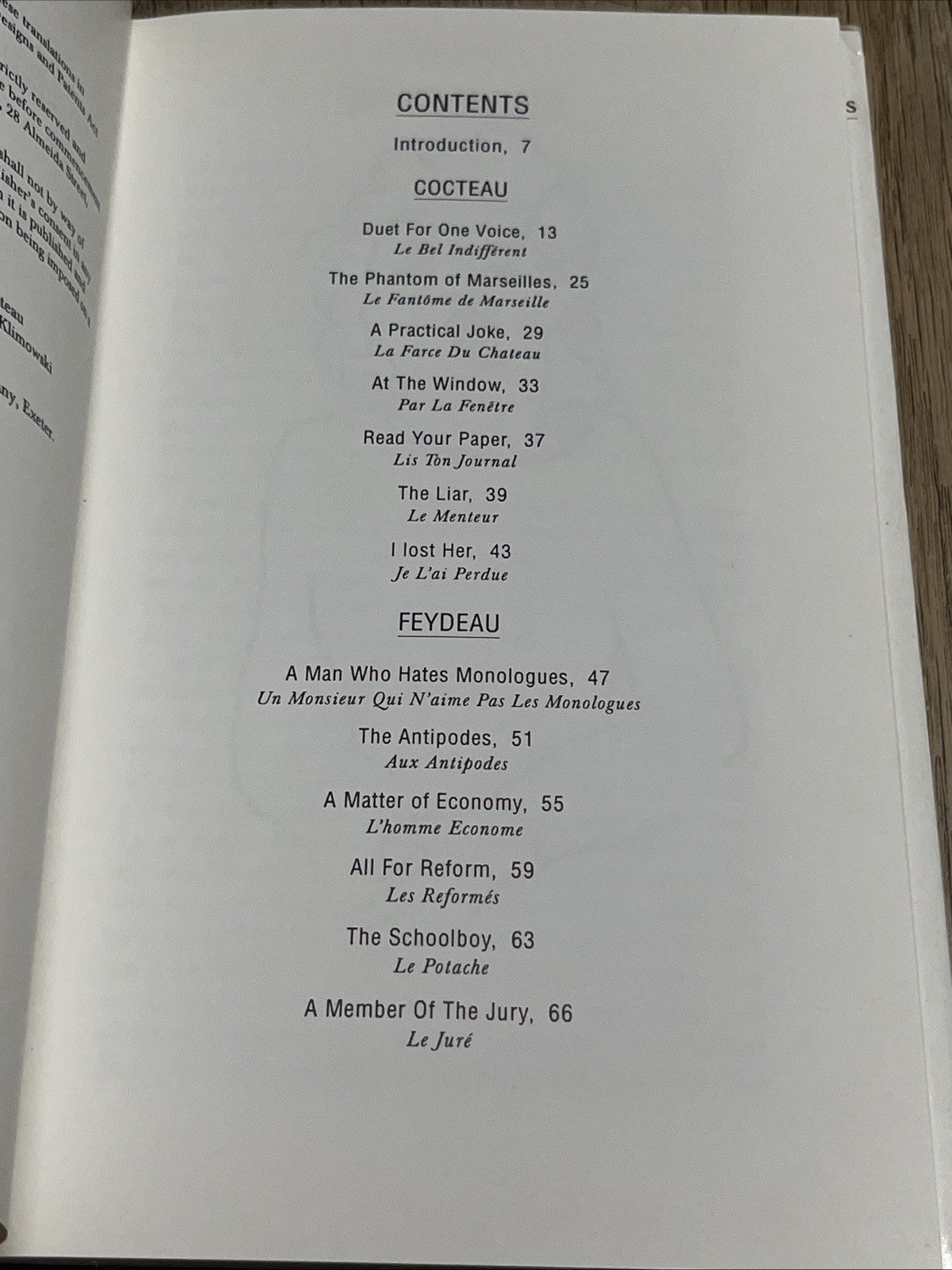 Cocteau & Feydeau: Thirteen Monologues: Jean Cocteau & Georges Feydeau by Jean C