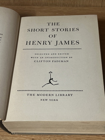 The Short Stories of Henry James By Clifton Fadiman Hardcover 1945