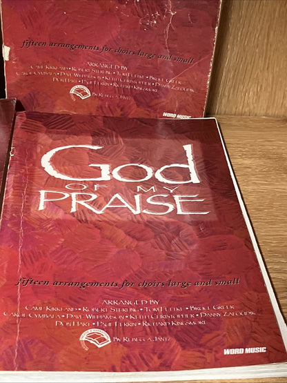 Lot Of 5 God Of My Praise Word Music Songbook Choral Collection Camp Kirkland