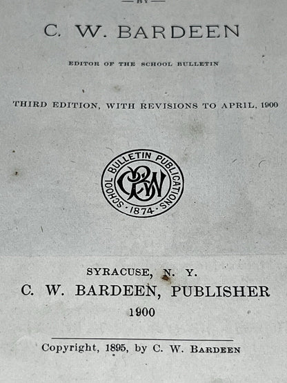 Vintage A Brief Descriptive Geography of the Empire State by C.W. Bardeen 1900