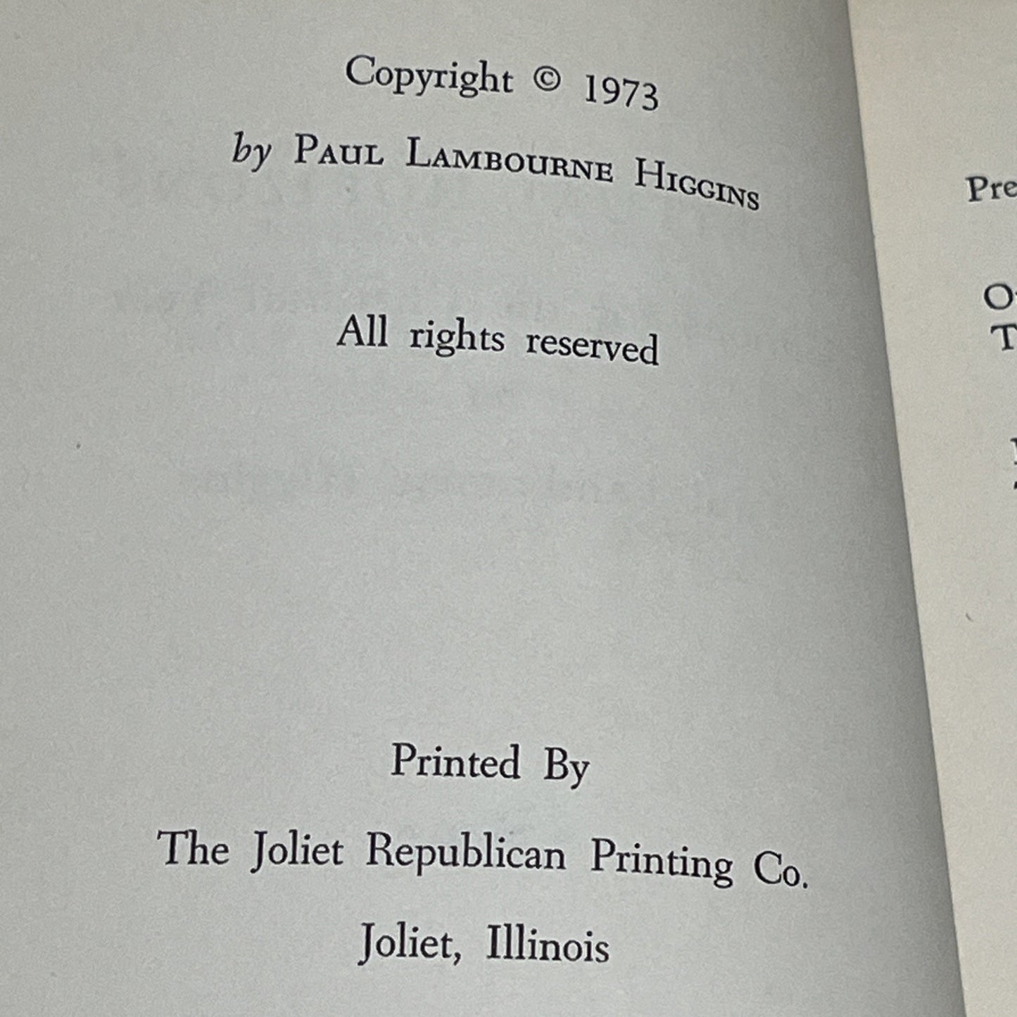 Paul Lambourne Higgins Spiritual Horizons Signed Copy RARE BOOK 1973