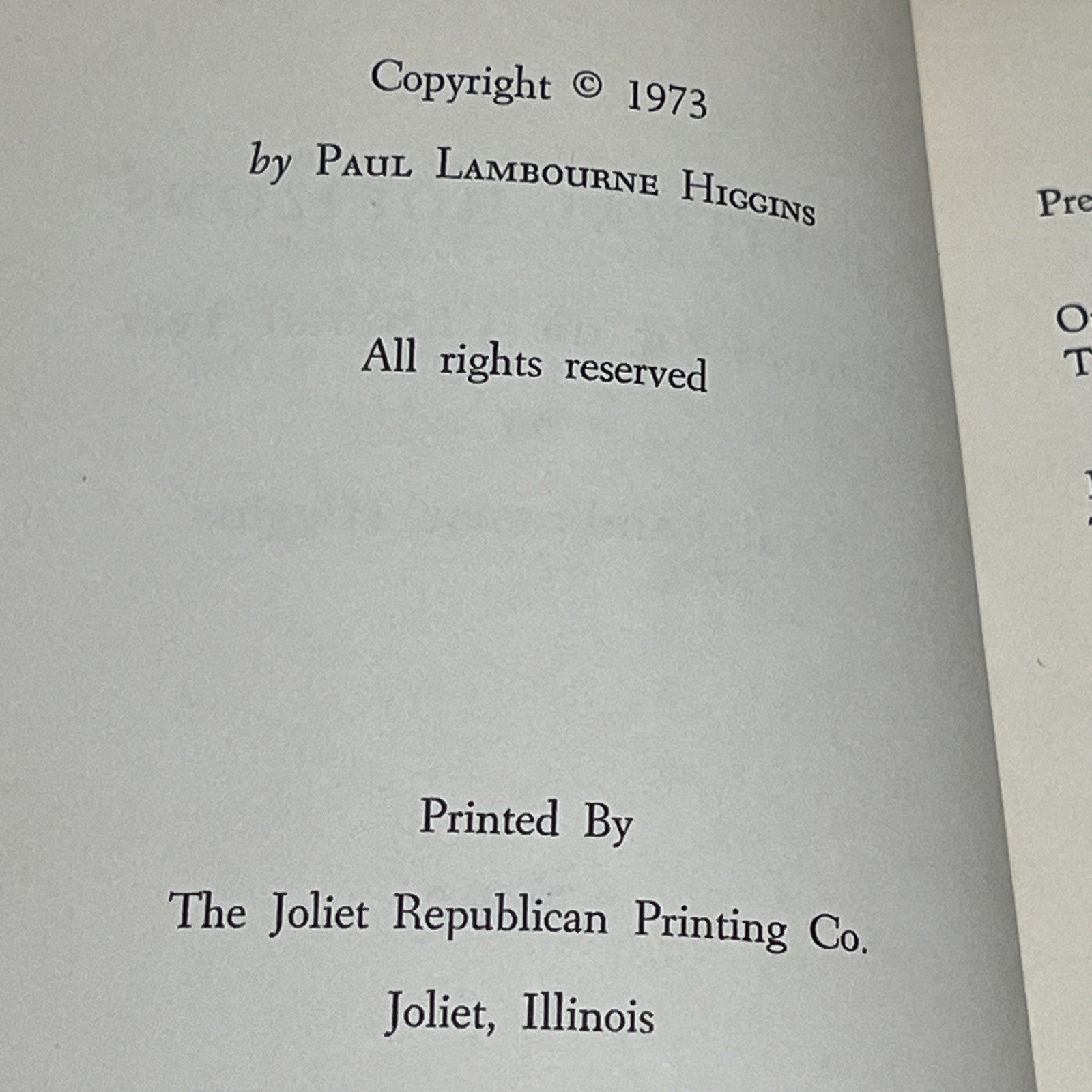 Paul Lambourne Higgins Spiritual Horizons Signed Copy RARE BOOK 1973