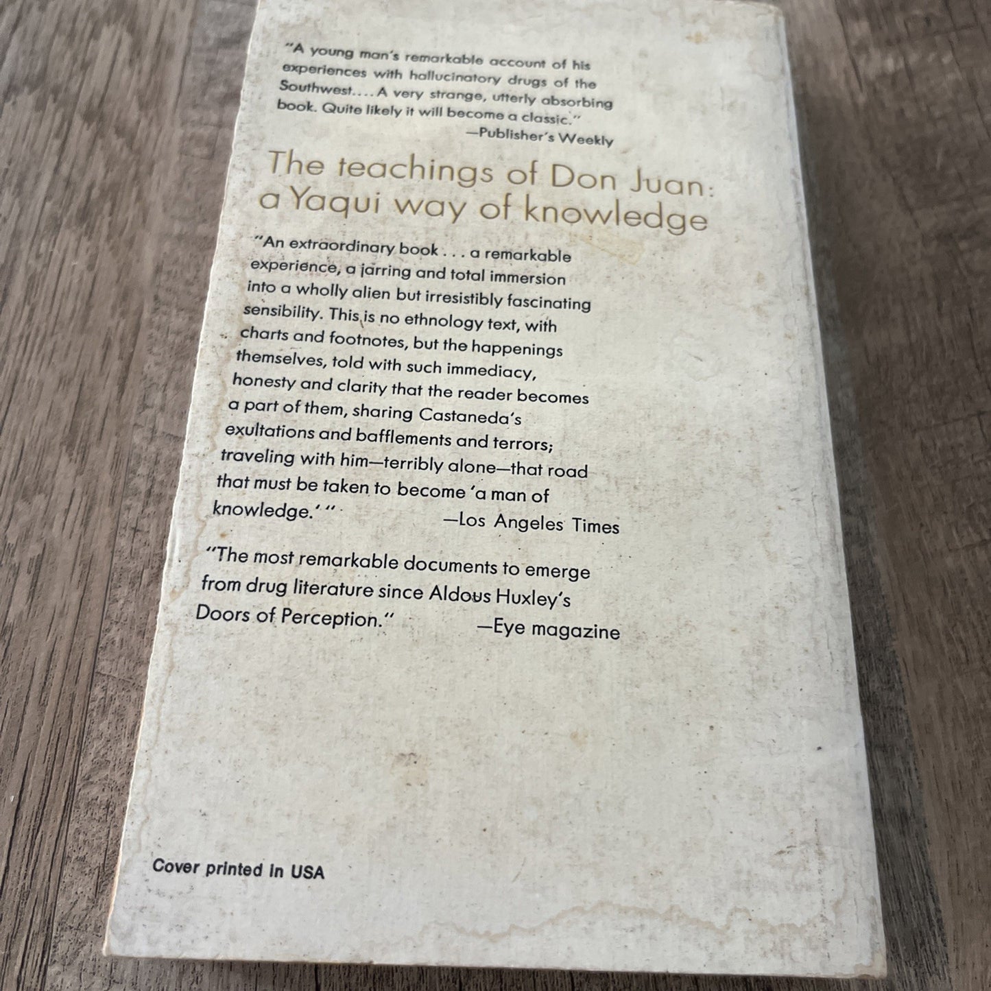The Teachings of Don juan A Yaqui Way of Knowledge Carlos Castaneda 1971